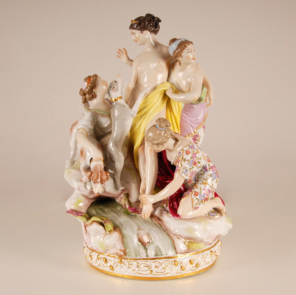Louis Simon Boizot Sevres Porcelain Figural Group Bathing Diana 19th Century For Sale 9