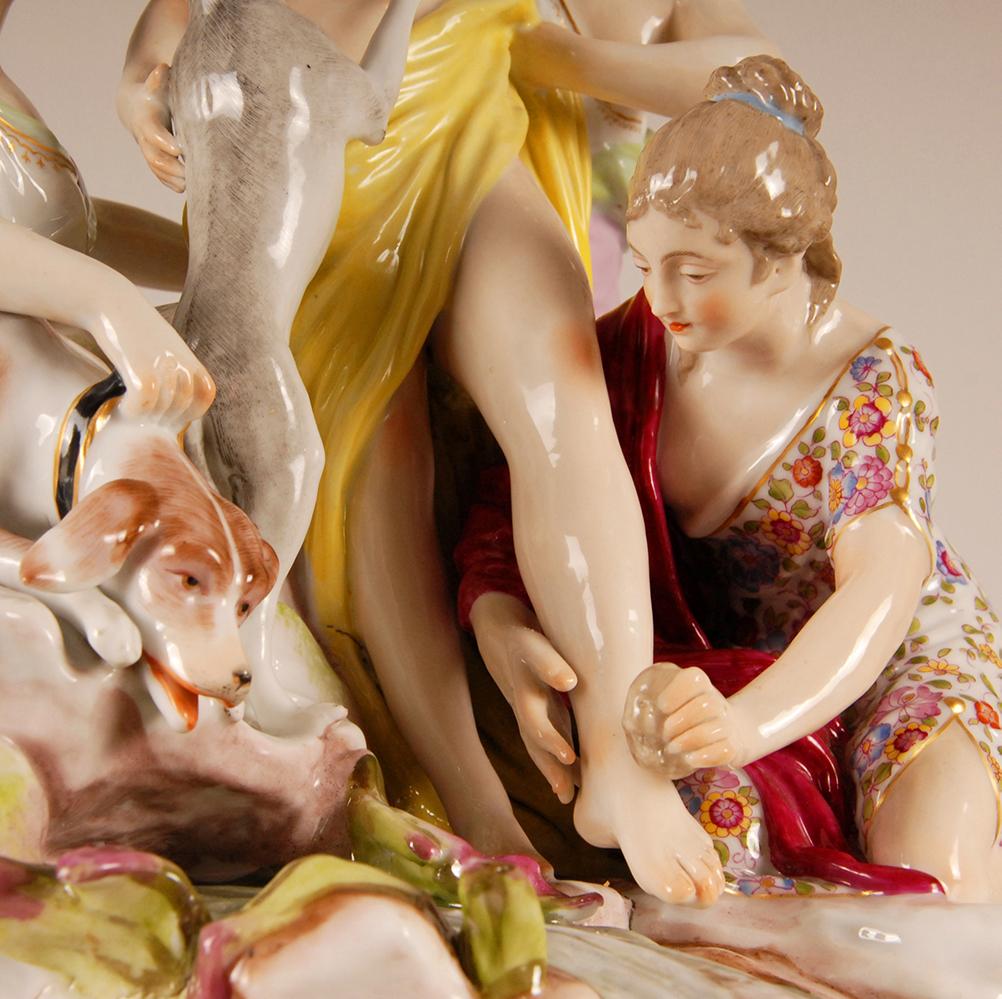 Louis Simon Boizot Sevres Porcelain Figural Group Bathing Diana 19th Century For Sale 3