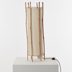 Lampadaire en bambou Louis Sognot:: France:: vers 1960