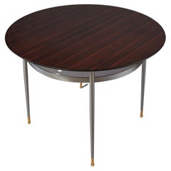 Exceptionnelle table centrale ou de salle à manger en ébène de Macassar de Louis Sognot, France, années 1950