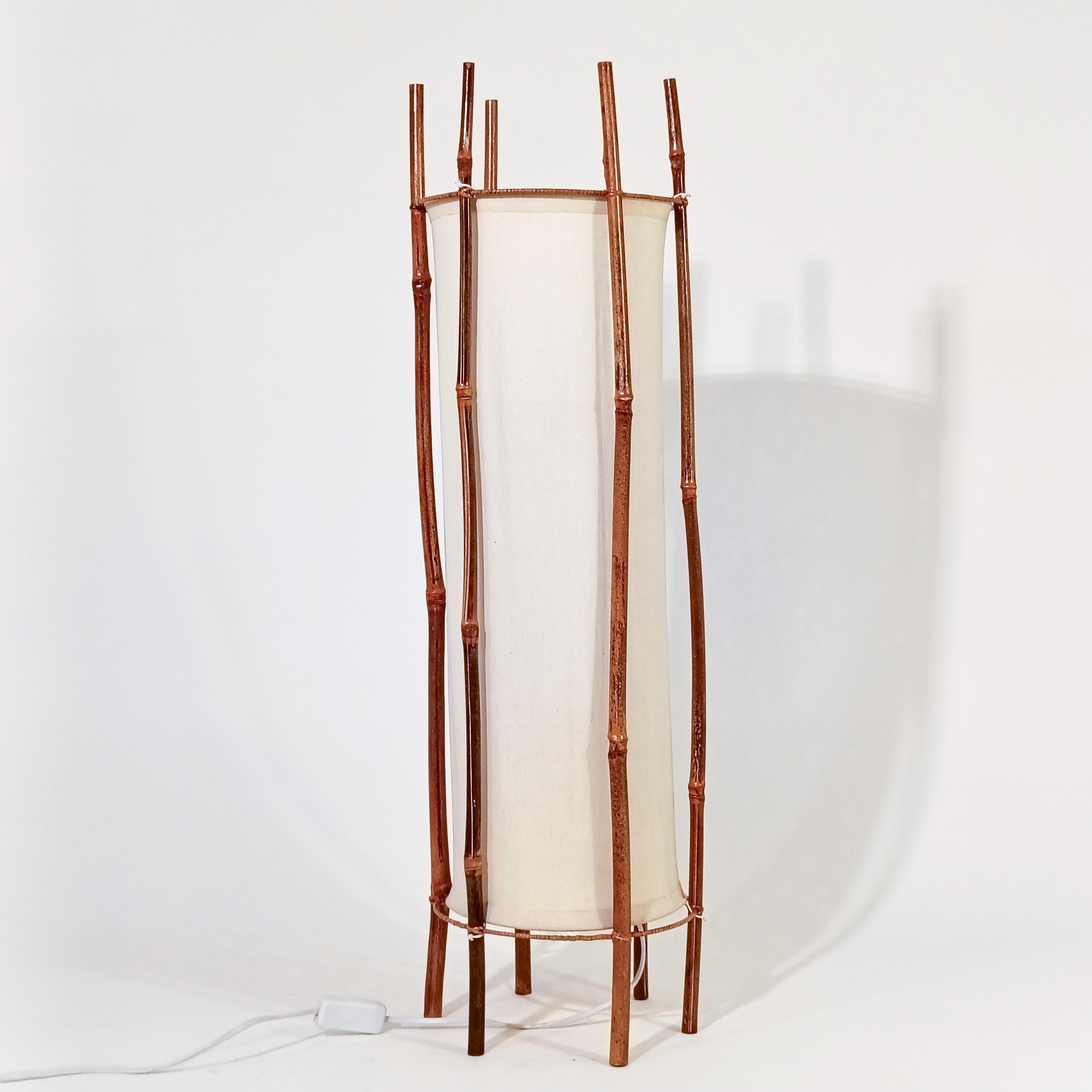 Fabric Louis Sognot. French Riviera style floor lamp, Italy, 1960s For Sale