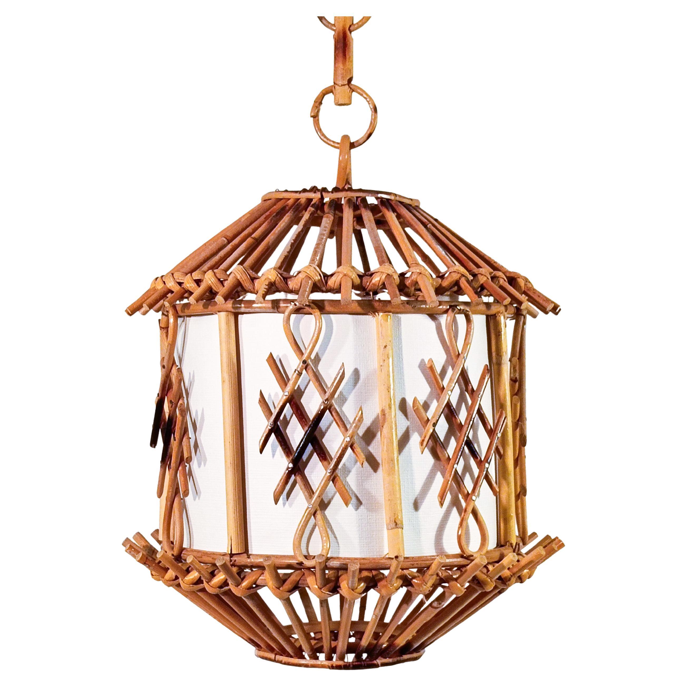 Louis Sognot. French Riviera style pendant lamp, Italy, 1960s