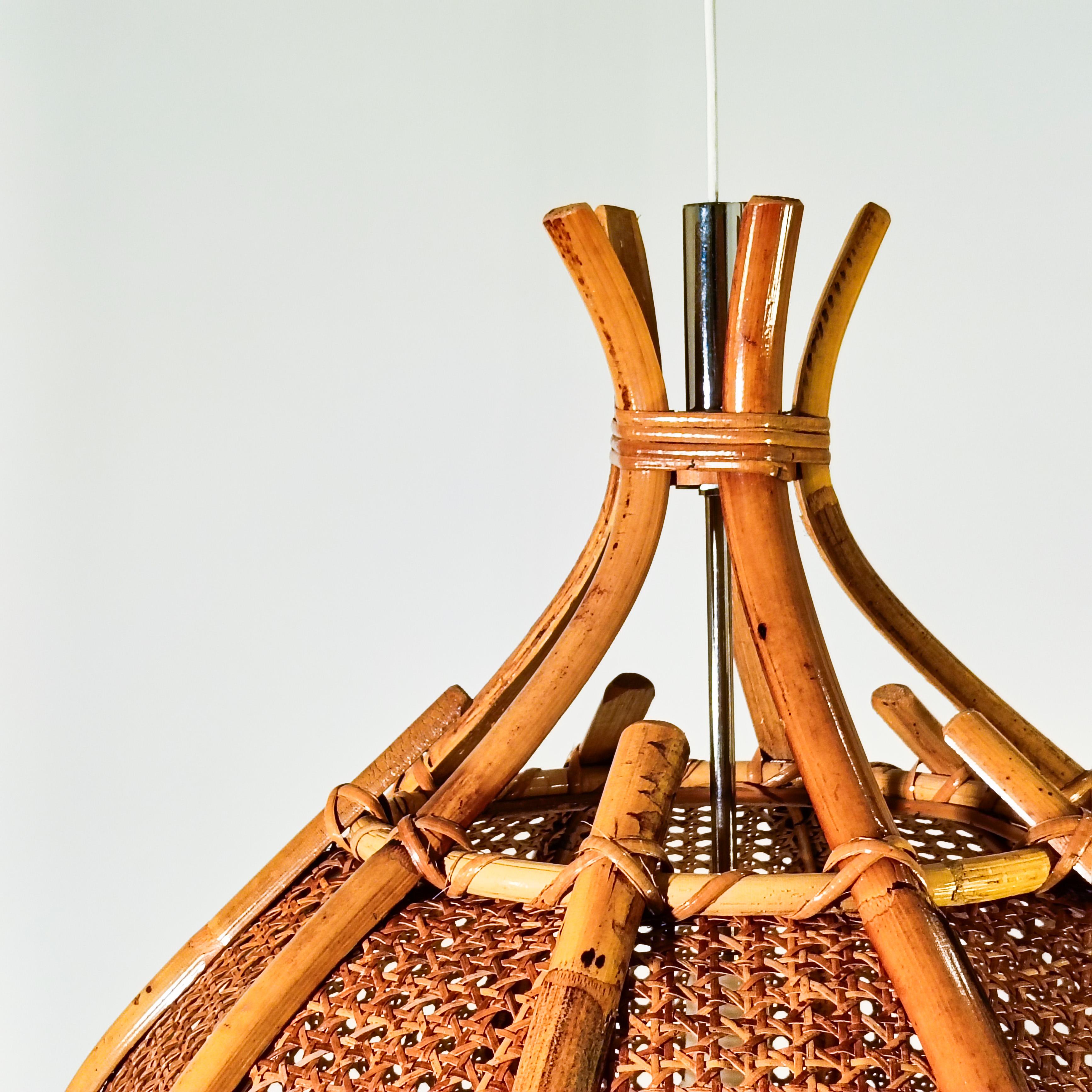 Louis Sognot. Lampe suspendue de style Riviera française, Italie, années 1970 en vente 4