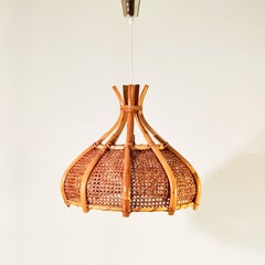 Louis Sognot. Huge French Riviera style pendant lamp, Italy, 1970s