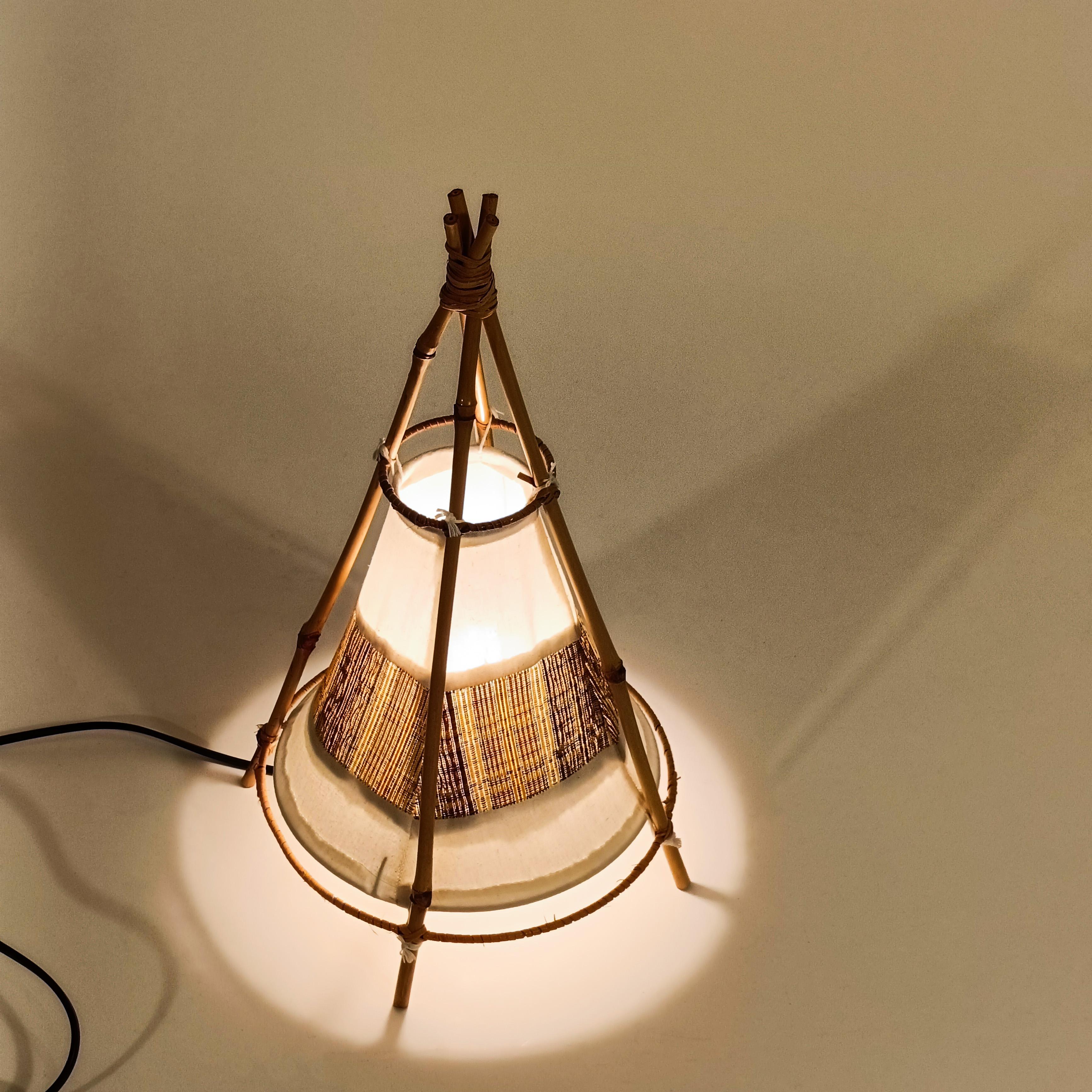 Louis Sognot. Lámpara de sobremesa estilo Riviera francesa, Italia, años 60 Hecho a mano en venta