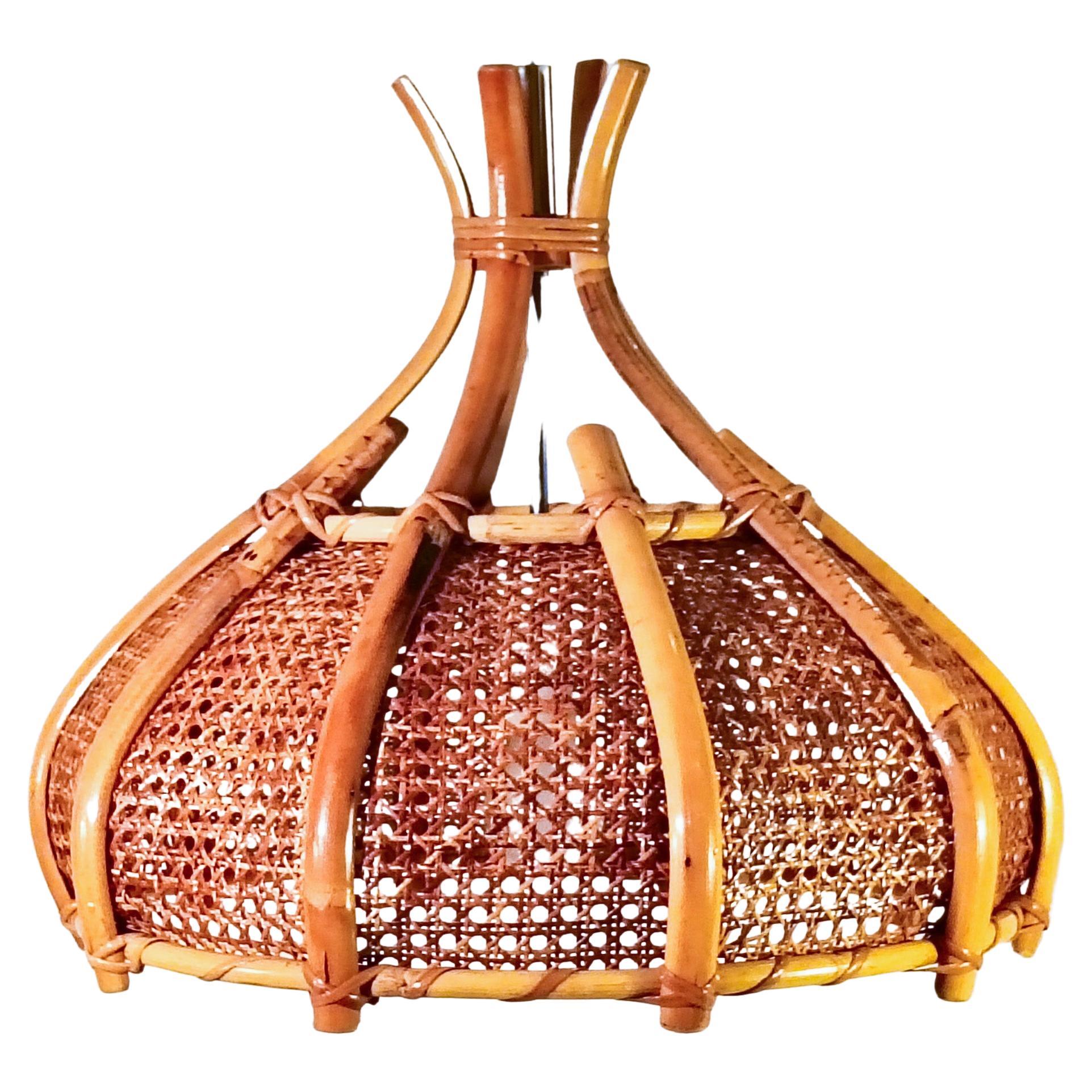 Louis Sognot. Lampe suspendue de style Riviera française, Italie, années 1970