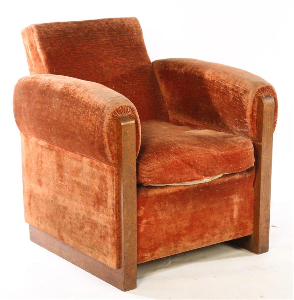 Art Deco Louis Sognot Pair of Modernist Club Chairs