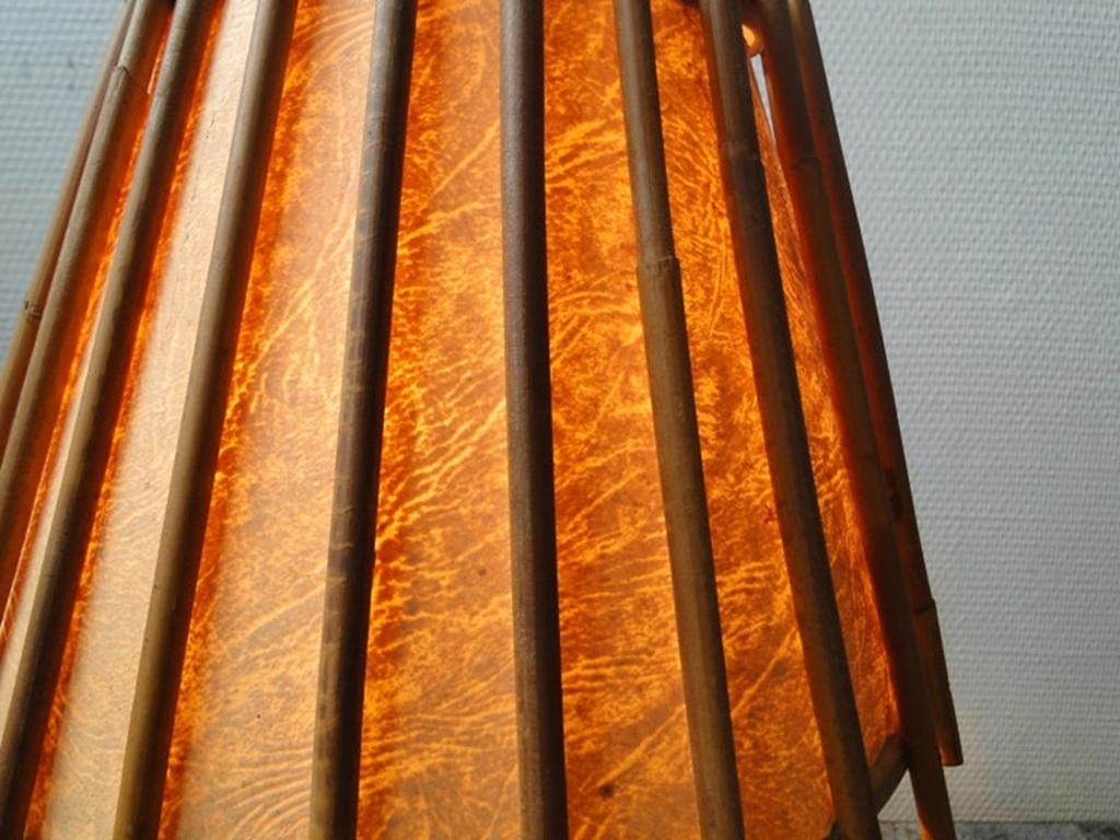 Rattan-Bambus-Tischlampe von Sognot, Frankreich  im Angebot 3