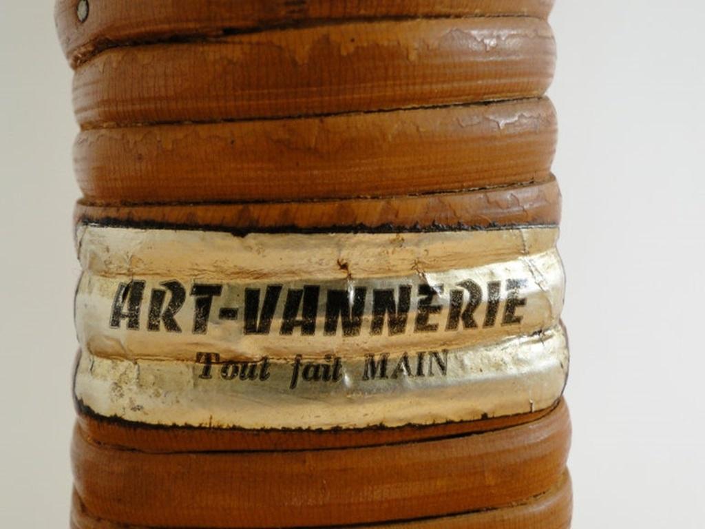 Rattan-Bambus-Tischlampe von Sognot, Frankreich  (Französisch) im Angebot