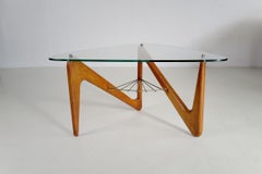 Louis Sognot, tripod coffee table, France 1950