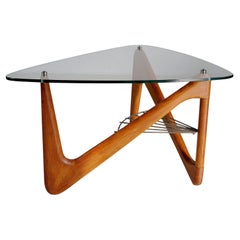 Louis Sognot, tripod coffee table, France 1950