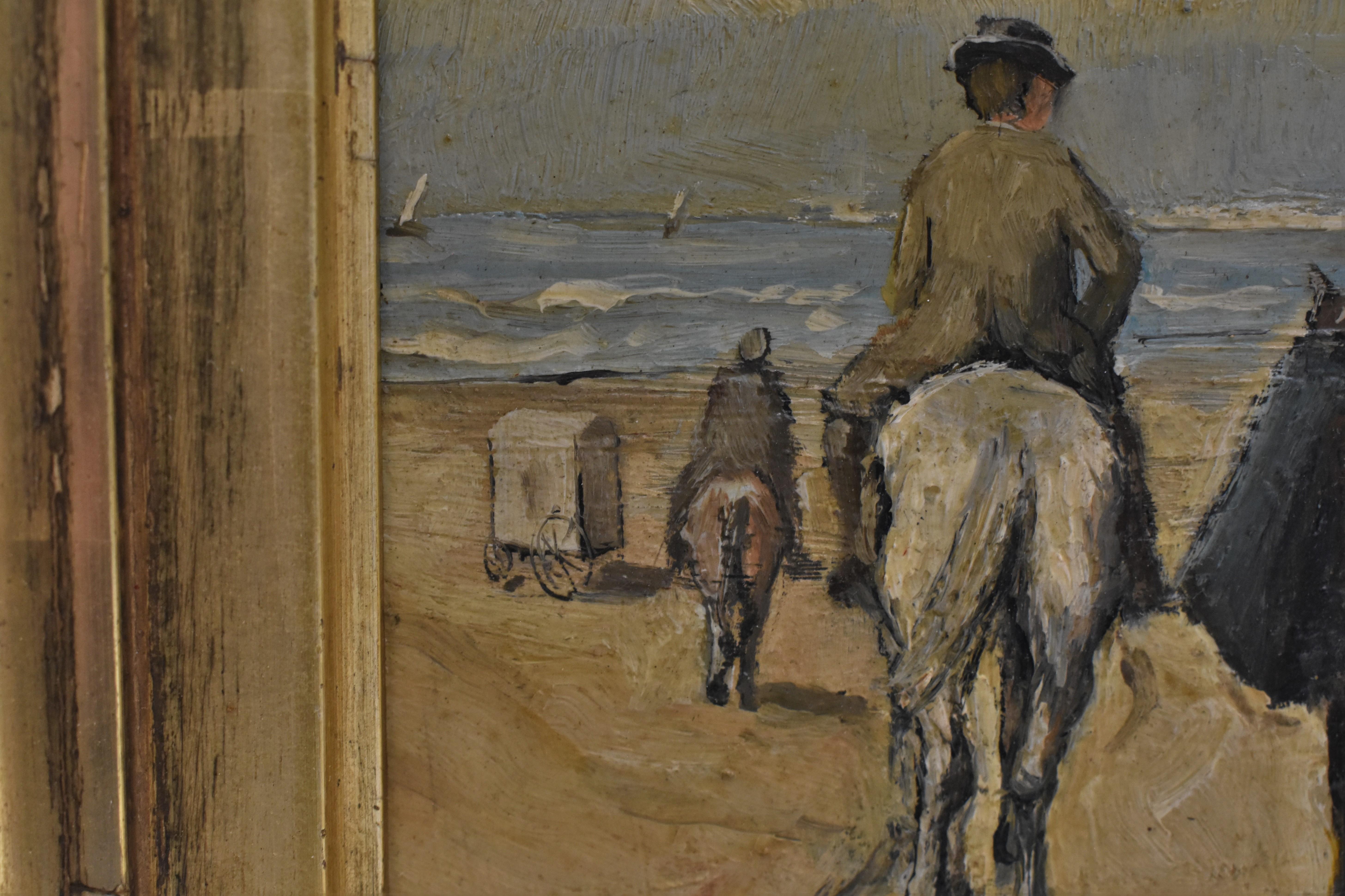 Riders to the beach - Louis Soonius Dutch Impressionist Realist Horses Coast 4
