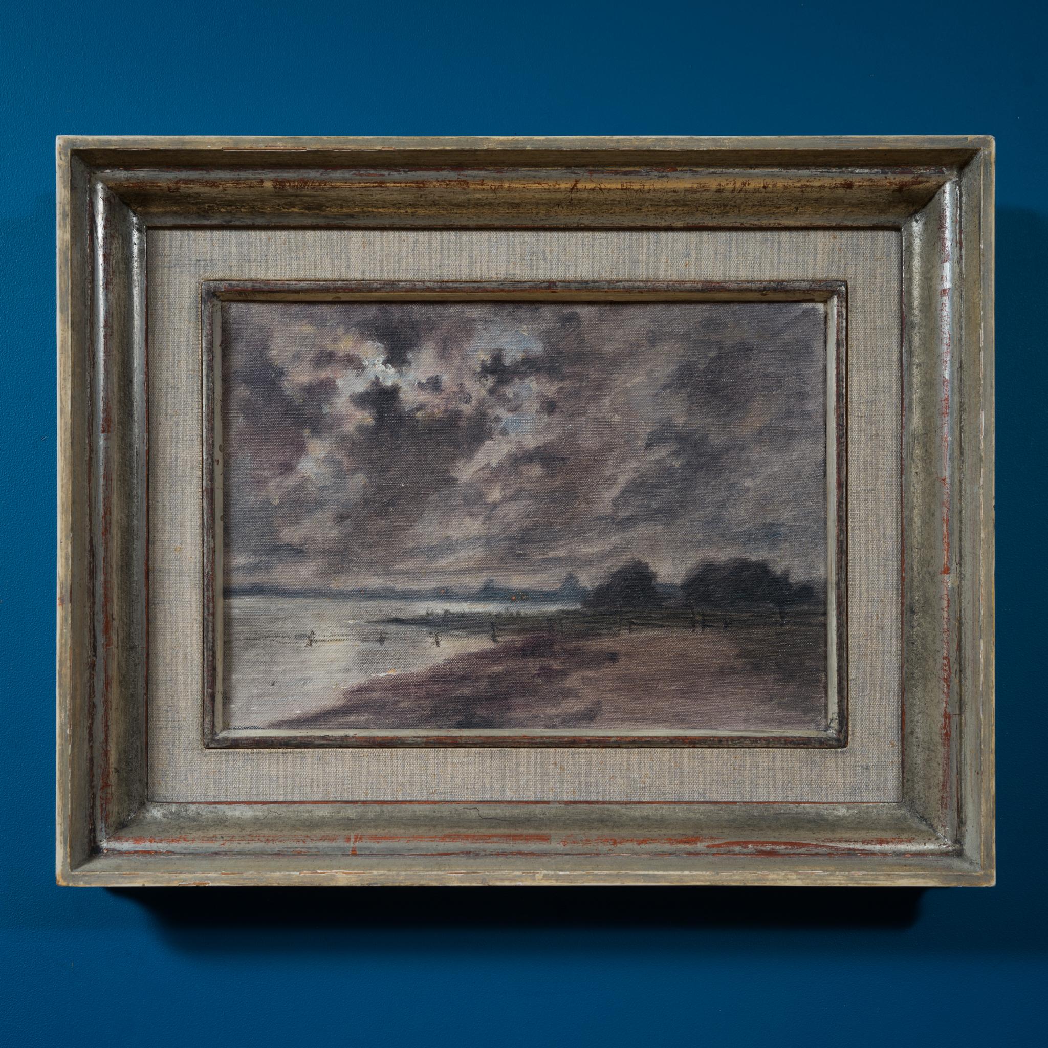 Moonlight in Autumn, Gotland (Månsken Höst, Gotland) 1920 - Post-Impressionist Painting by Louis Sparre