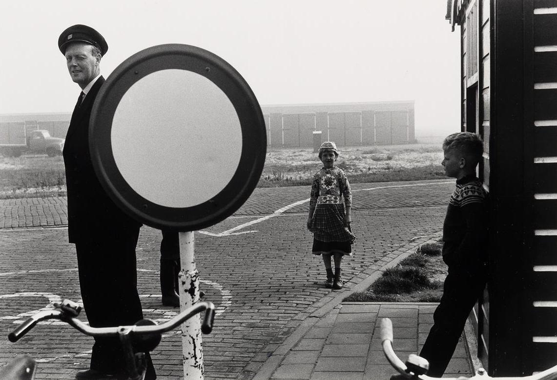 Louis Stettner Black and White Photograph - Parking Lot, Volendam, Holland