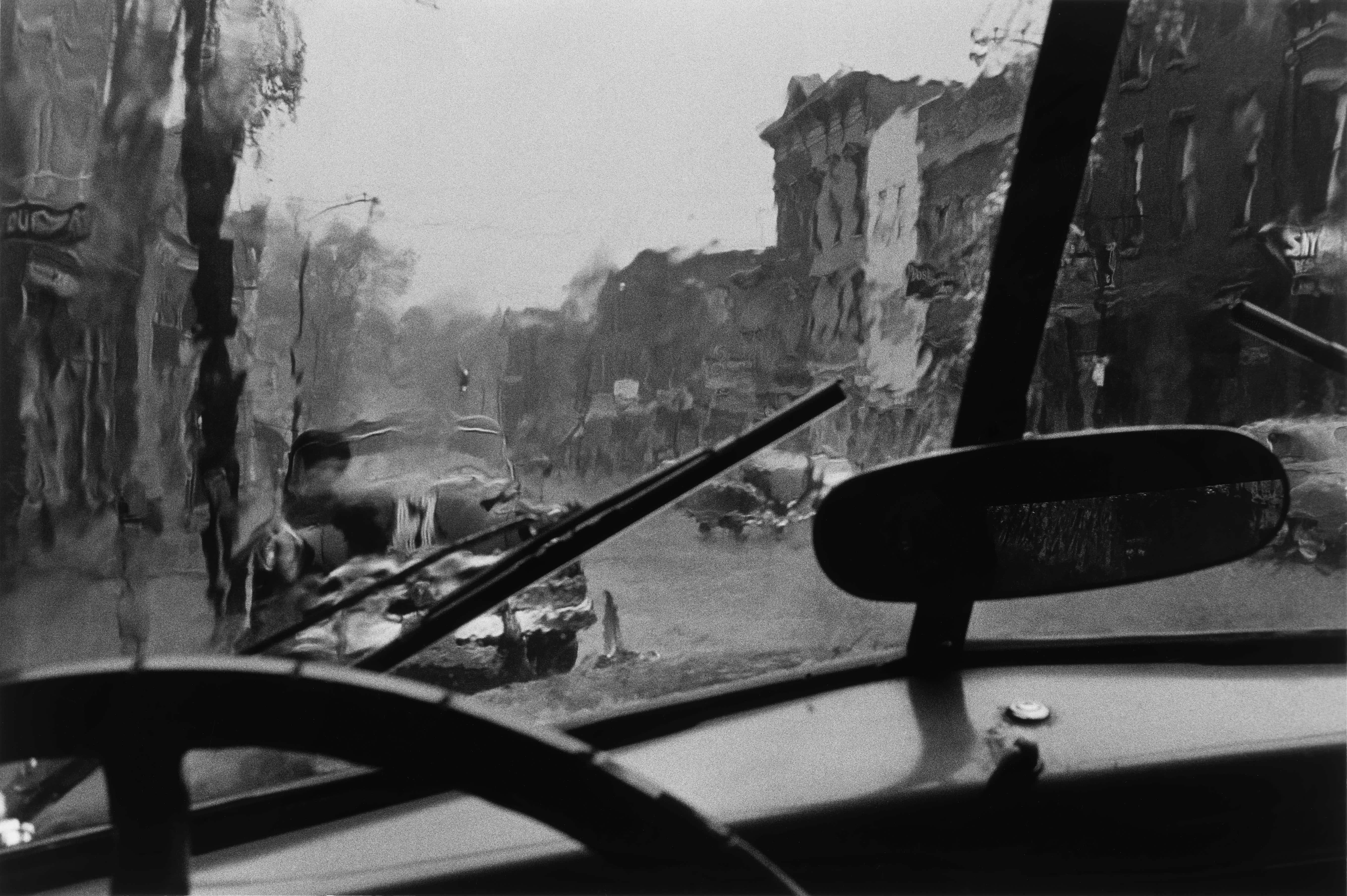 Louis Stettner Black and White Photograph - Windshield Upstate NY