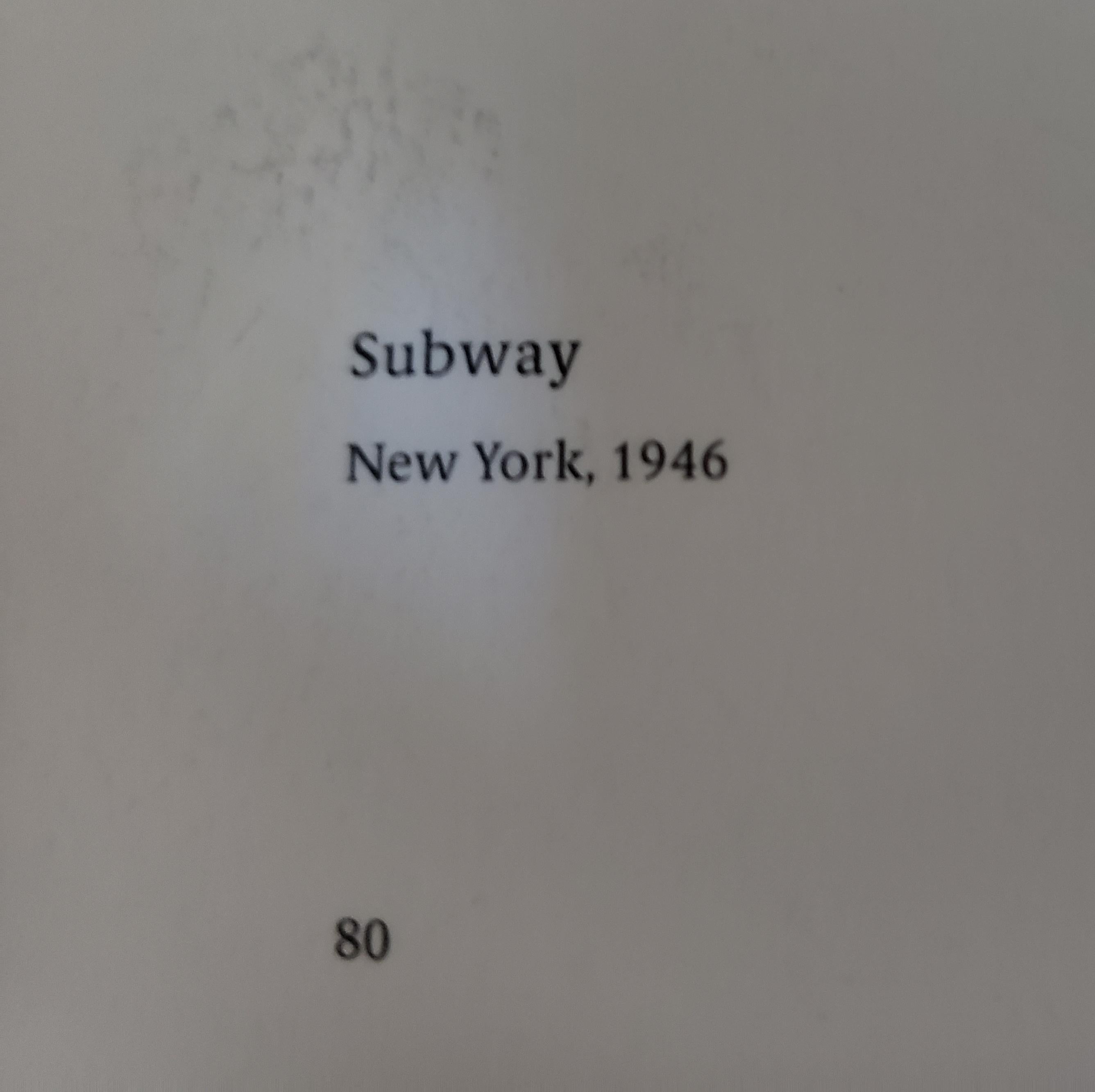 Louis Stettner Subway New York 1946 Printed, circa 1990 In Excellent Condition For Sale In Hudson, NY