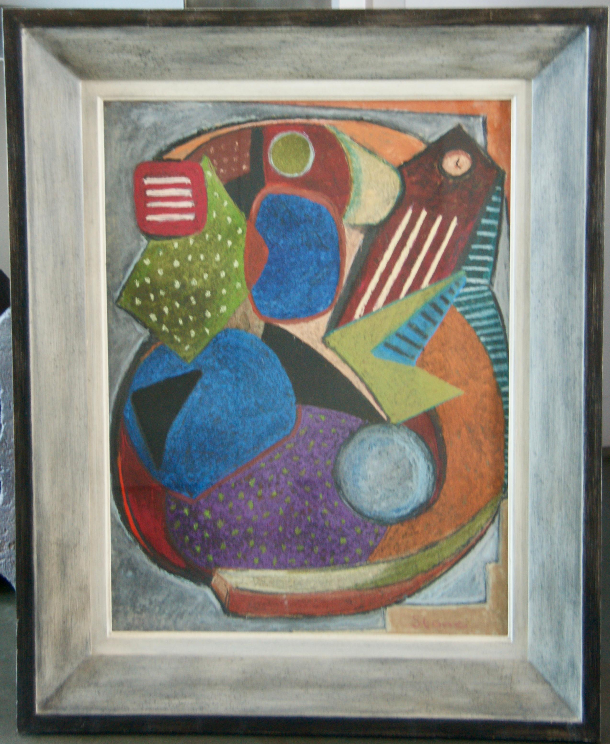 Abstract Mid 20th Century WPA Non Objective American Modernism New Hope Modern - Art by Louis Stone