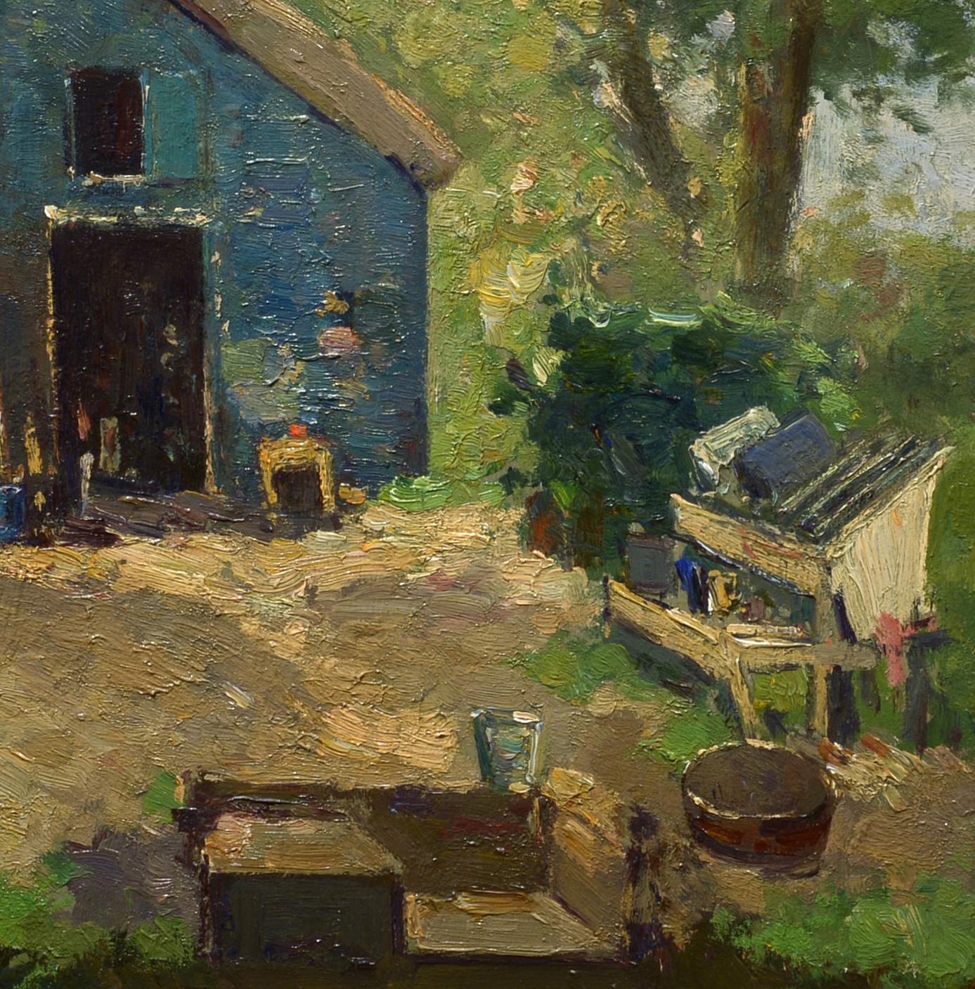 Dutch Farm, Louis Stutterheim, Lowlands, Holland, Impressionist, Oil For Sale 3