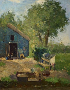 Dutch Farm, Louis Stutterheim, Lowlands, Holland, Impressionist, Oil
