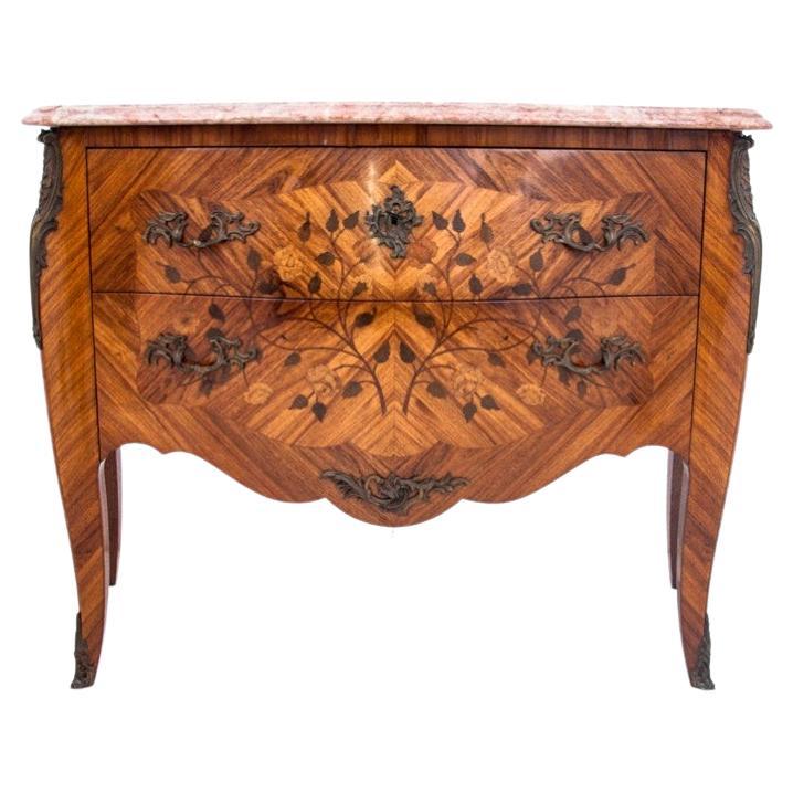 Louis Style Inlaid Chest of Drawers, France, circa 1920. For Sale