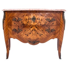 Louis Style Inlaid Chest of Drawers, France, circa 1920.