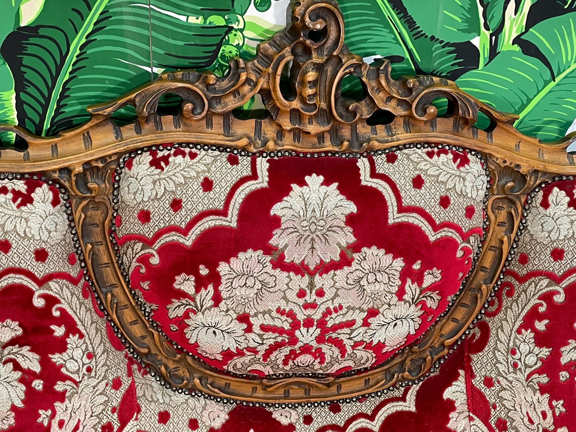 Louis Style Ornate Carved Parlor Sofa In Good Condition In Jacksonville, FL