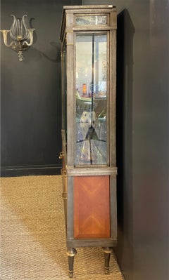 Louis Süe - Rare Vitrine en Fer Forgé et Placage de Merisier (vers 1948)