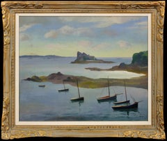 The Gulf Of Morbihan Bretagne Framed French Oil Painting Of The Brittany Coast