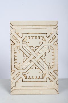 Plaque de panneau mural en plâtre ornemental de style architectural organique Louis Sullivan