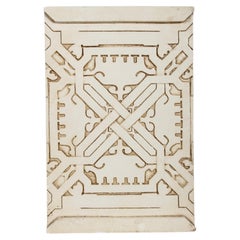 Plaque de panneau mural en plâtre ornemental de style architectural organique Louis Sullivan