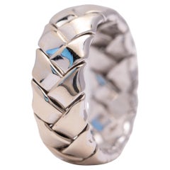 Louis Tamis and Sons: fede nuziale intrecciata in oro bianco 14k