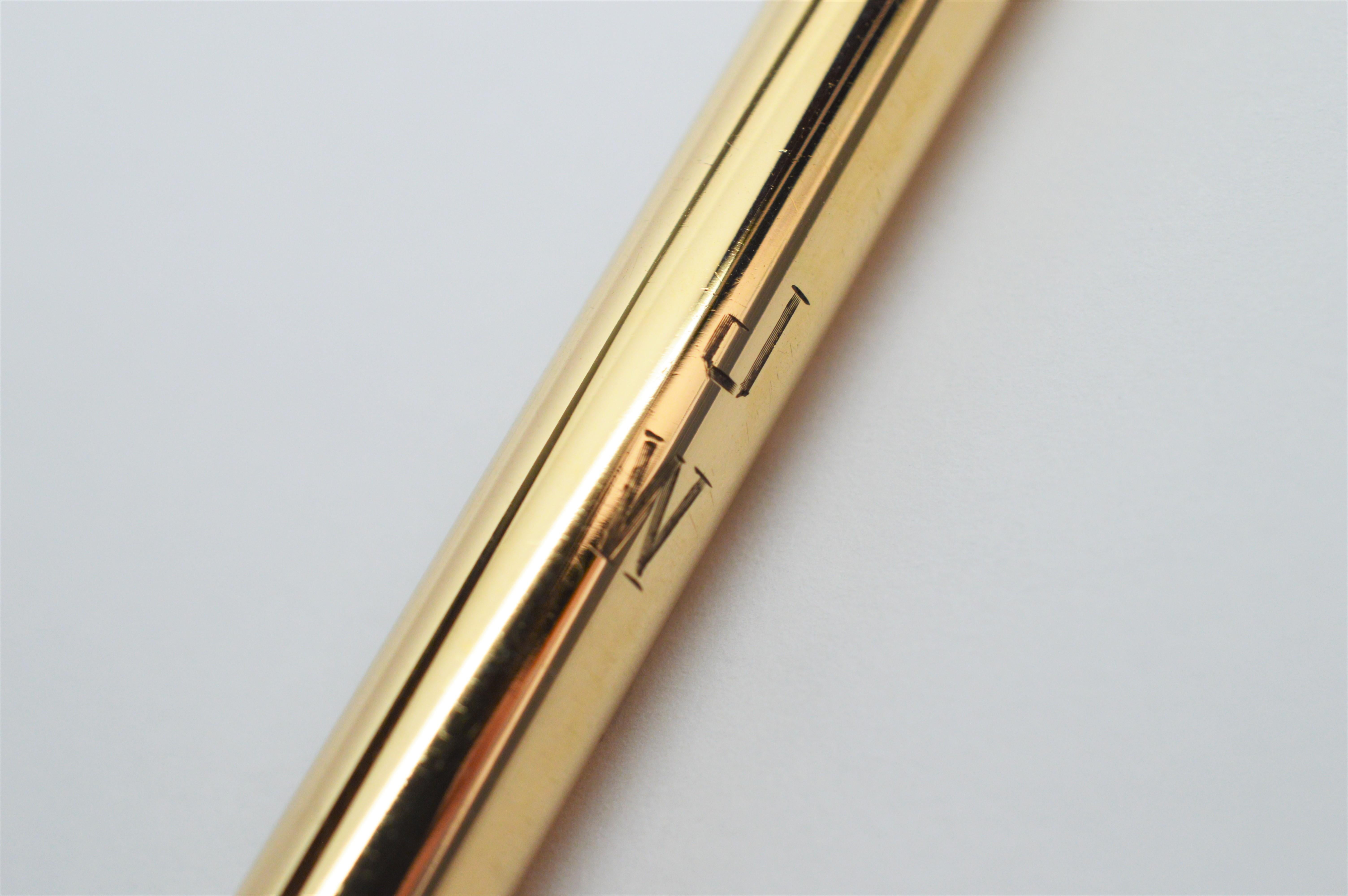 Louis Tamis & Sons Gold Stockbroker's Mechanical Pencil In Good Condition For Sale In Mount Kisco, NY