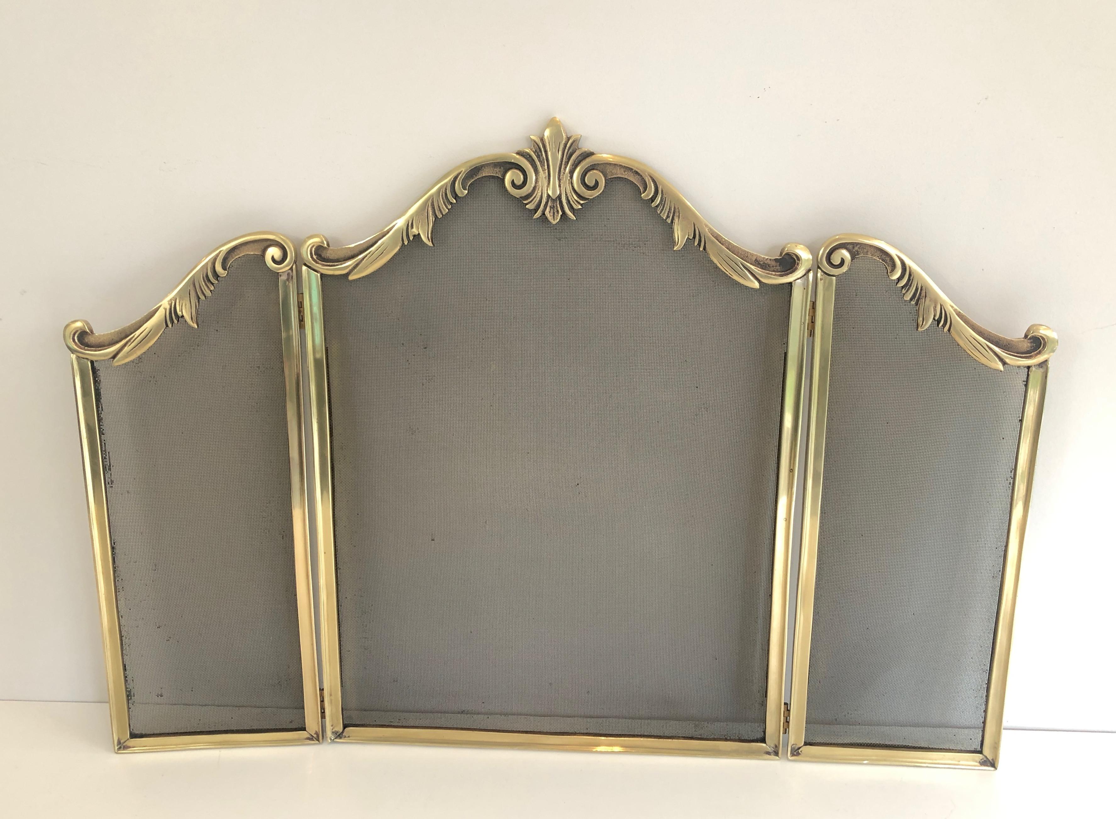 Louis XV Style Bronze Fire Place Screen, French, Circa 1920 9
