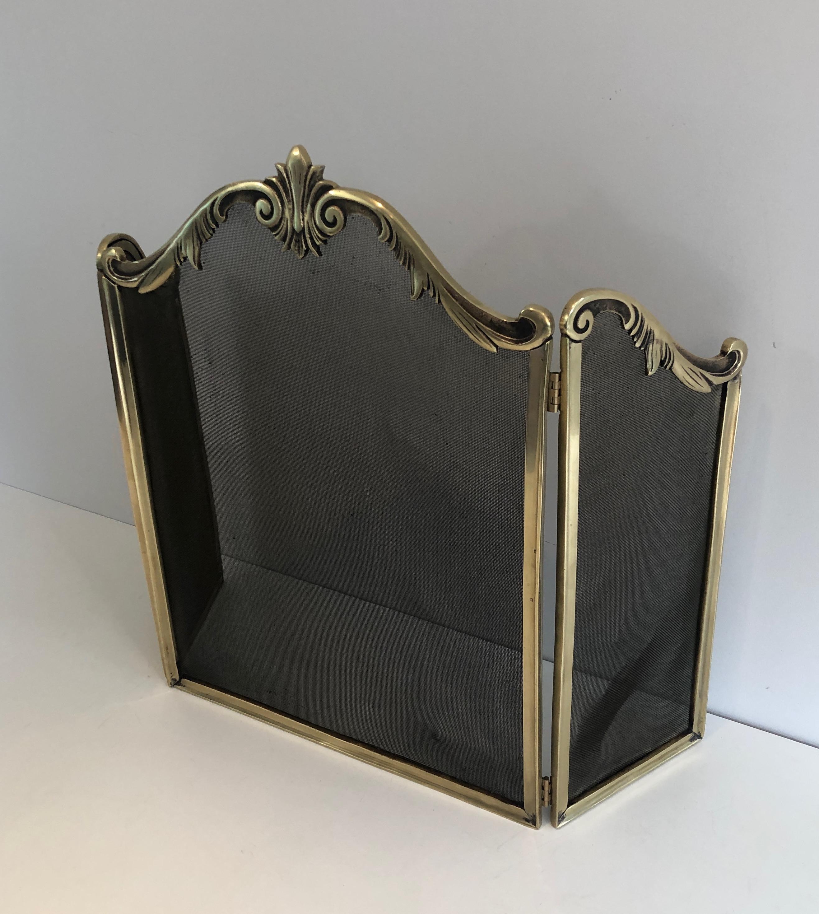 Early 20th Century Louis XV Style Bronze Fire Place Screen, French, Circa 1920