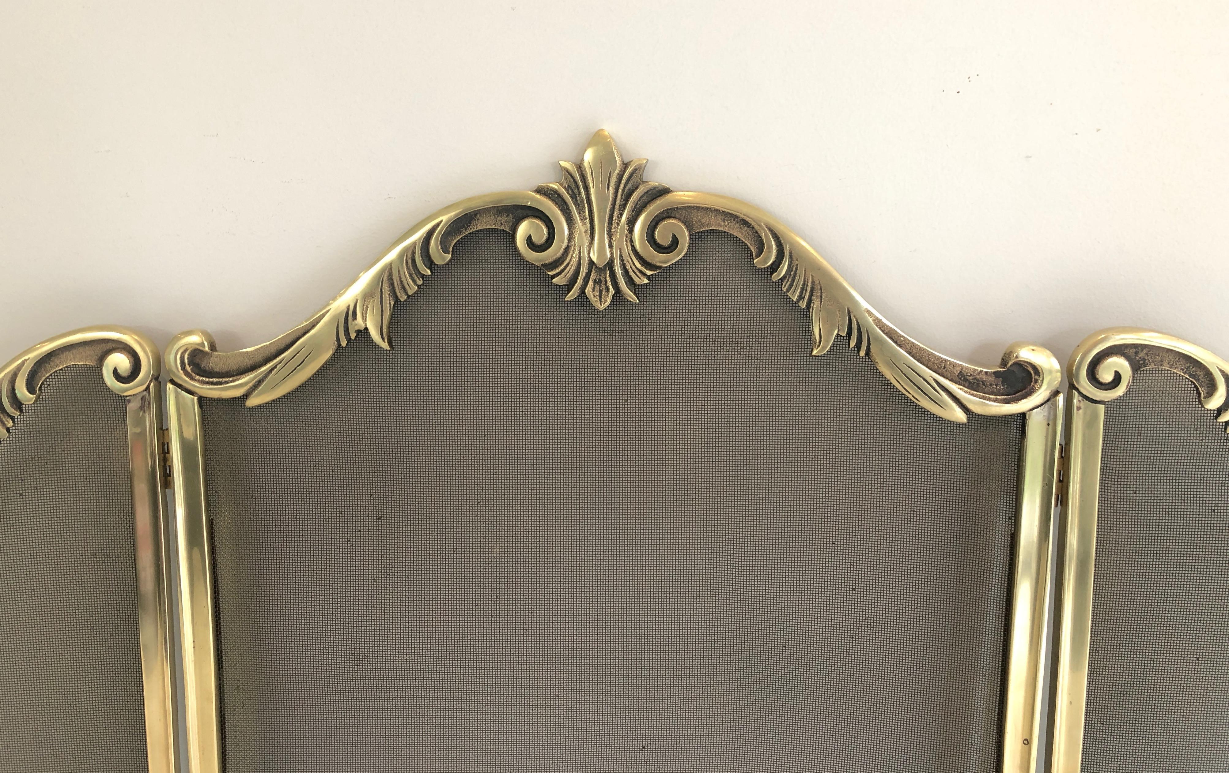 Louis XV Style Bronze Fire Place Screen, French, Circa 1920 2