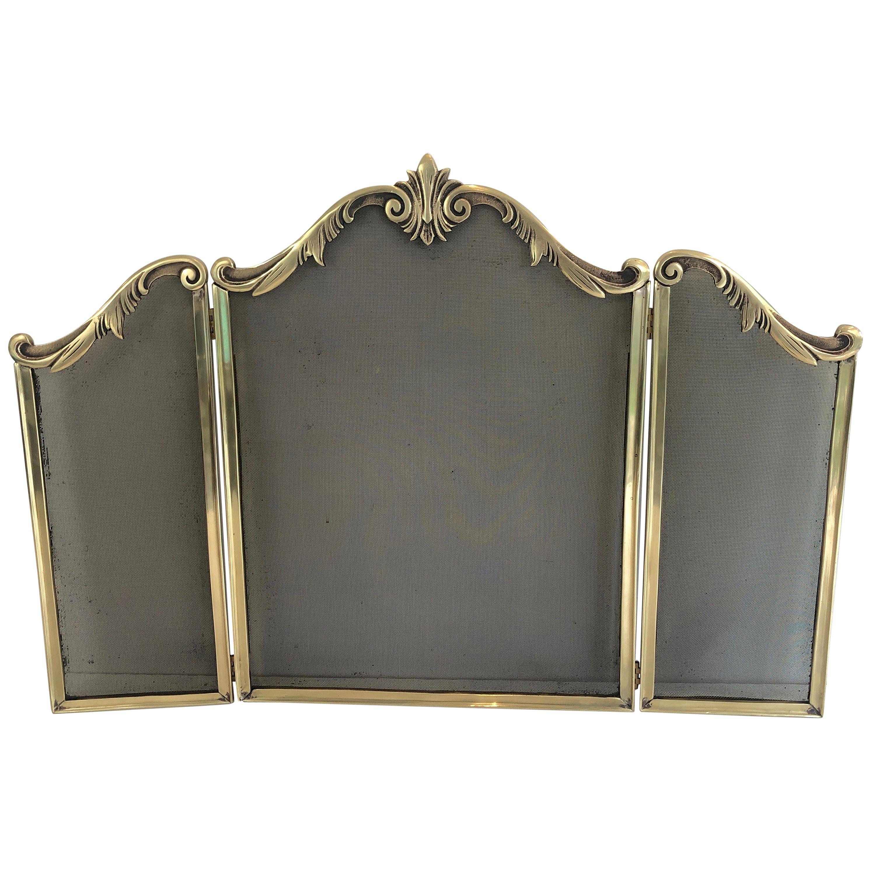 Louis XV Style Bronze Fire Place Screen, French, Circa 1920