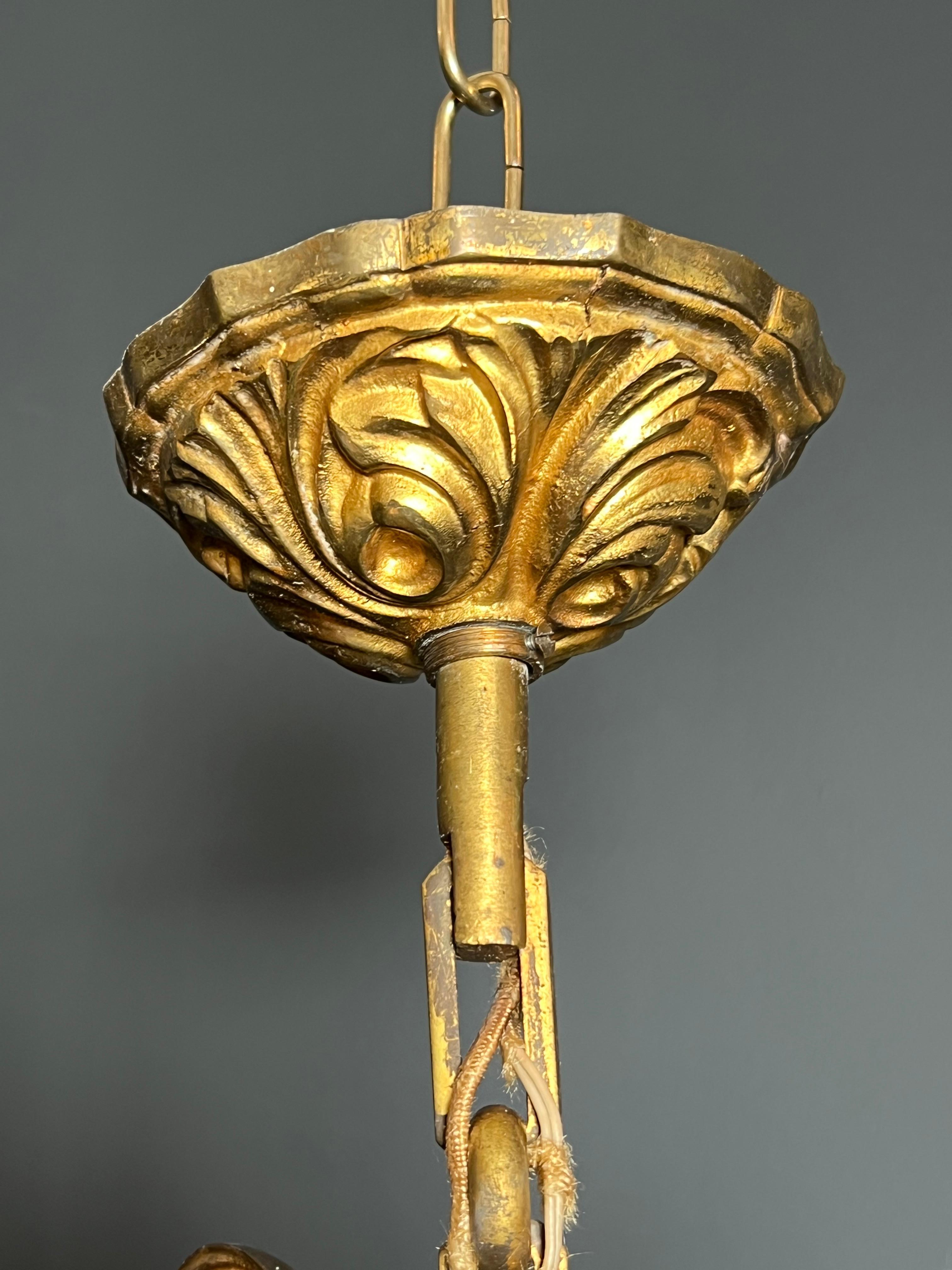 Lampadario in stile Luigi XV in cristallo e bronzo in vendita 9