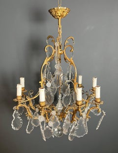 Lustre en cristal et bronze de style Louis XV