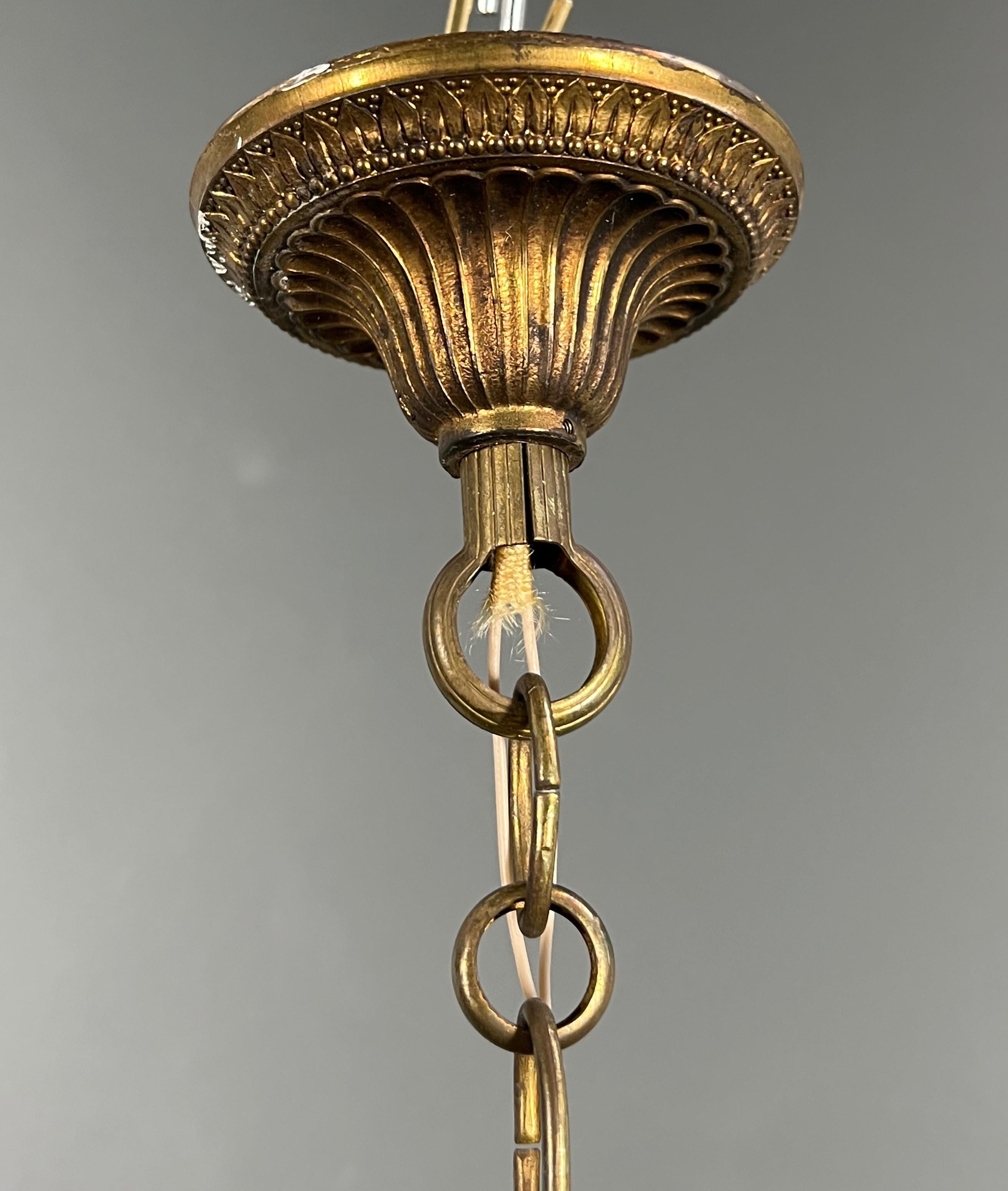 Bronze Lustre en cristal et bronze de style Louis XVI