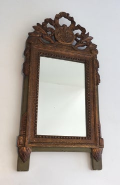 Miroir en bois peint et doré de style The xvi, français, 19e siècle