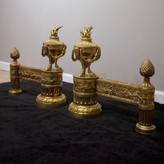 Louis XVI Ormolu Fireplace Chenets