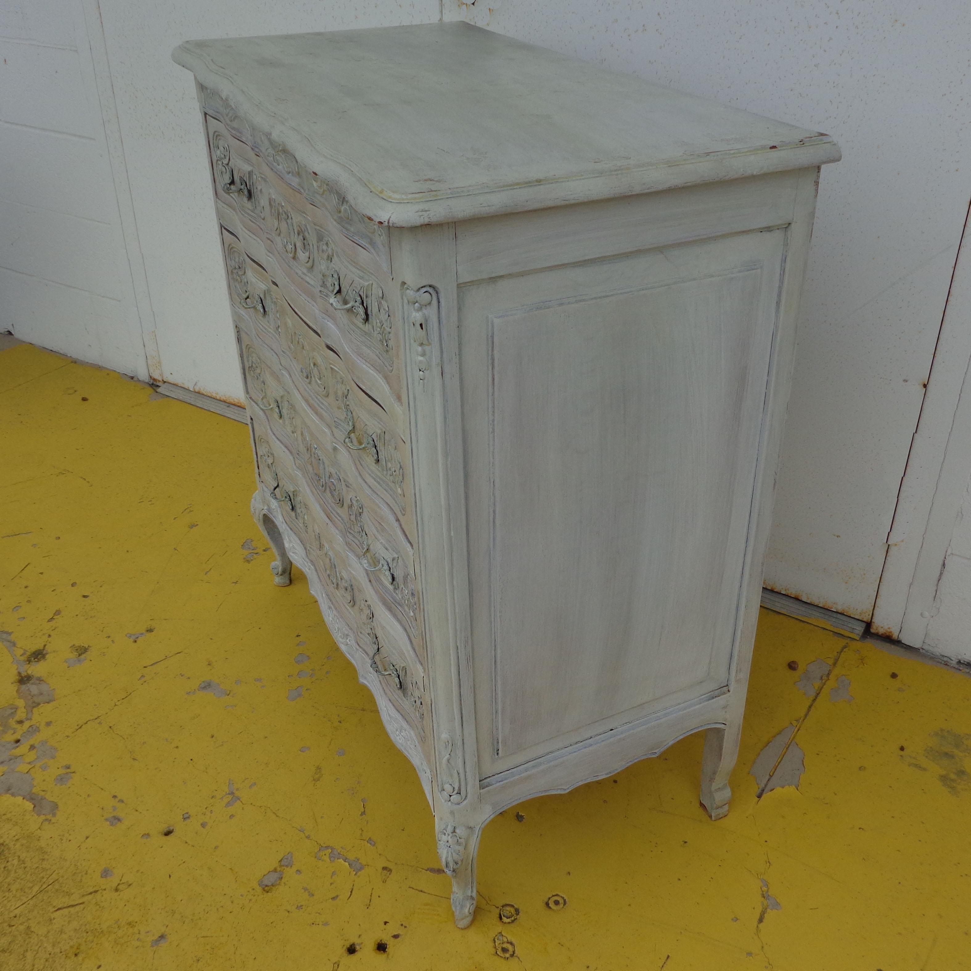 European Louis the xv Style French Provencial Painted Dresser