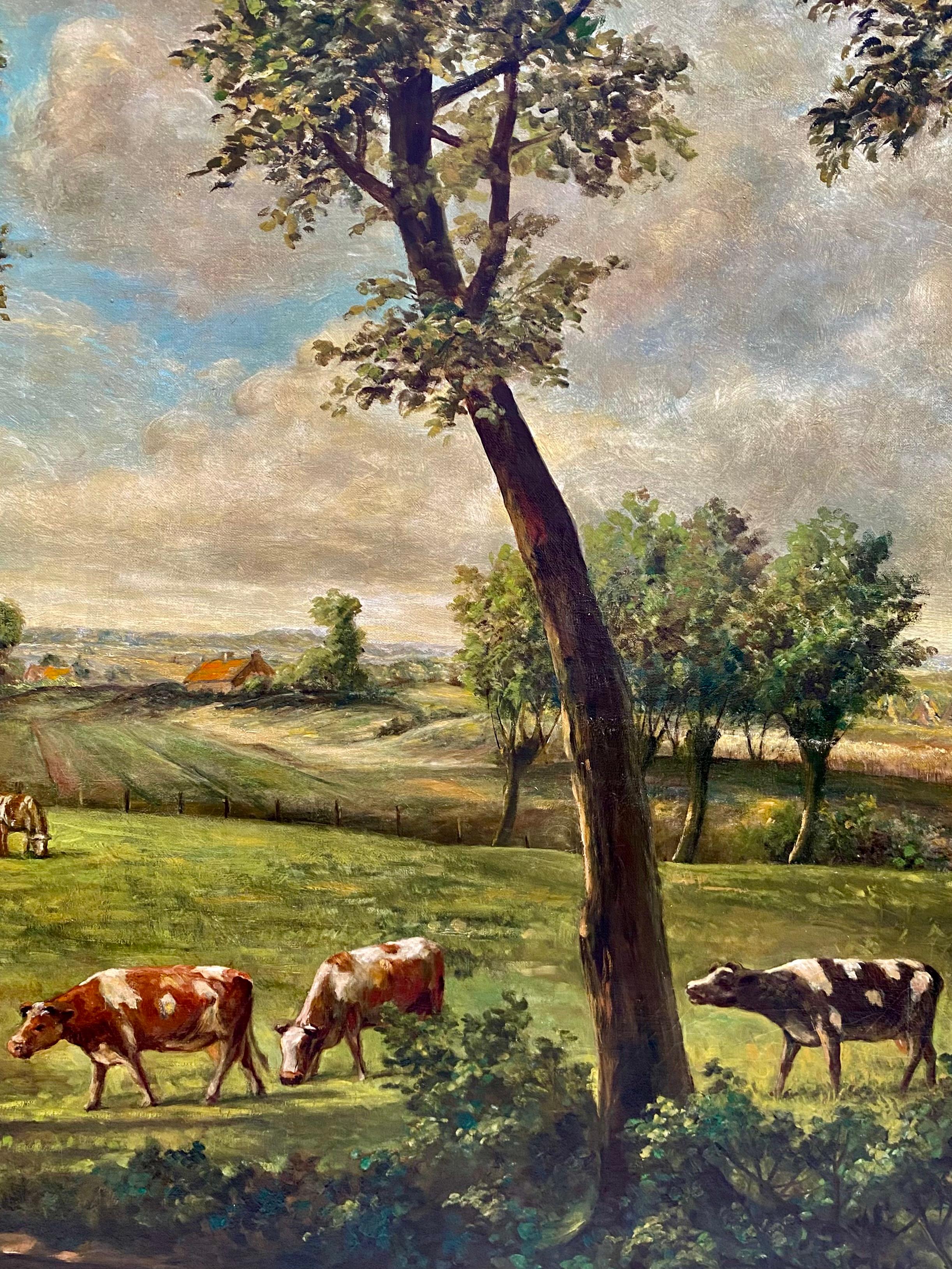 ‘Landscape with Cows' by Louis Thysebaert (1879 - Sint-Niklaas - 1962) For Sale 9