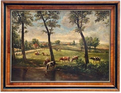 ‘Landscape with Cows' by Louis Thysebaert (1879 - Sint-Niklaas - 1962)
