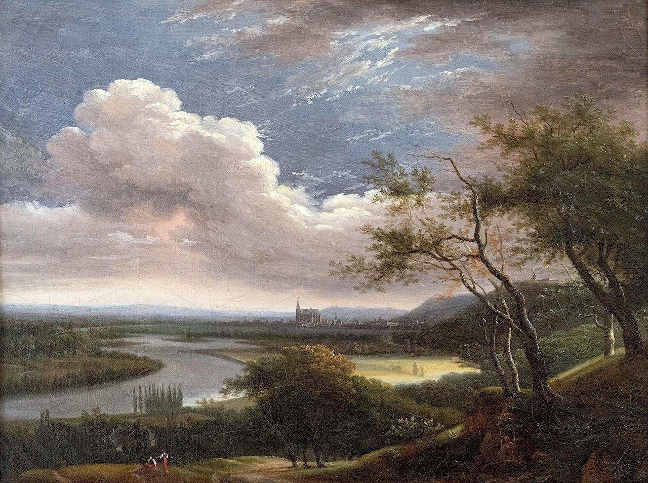 Panorama sobre una catedral - Painting de Louis Étienne WATELET