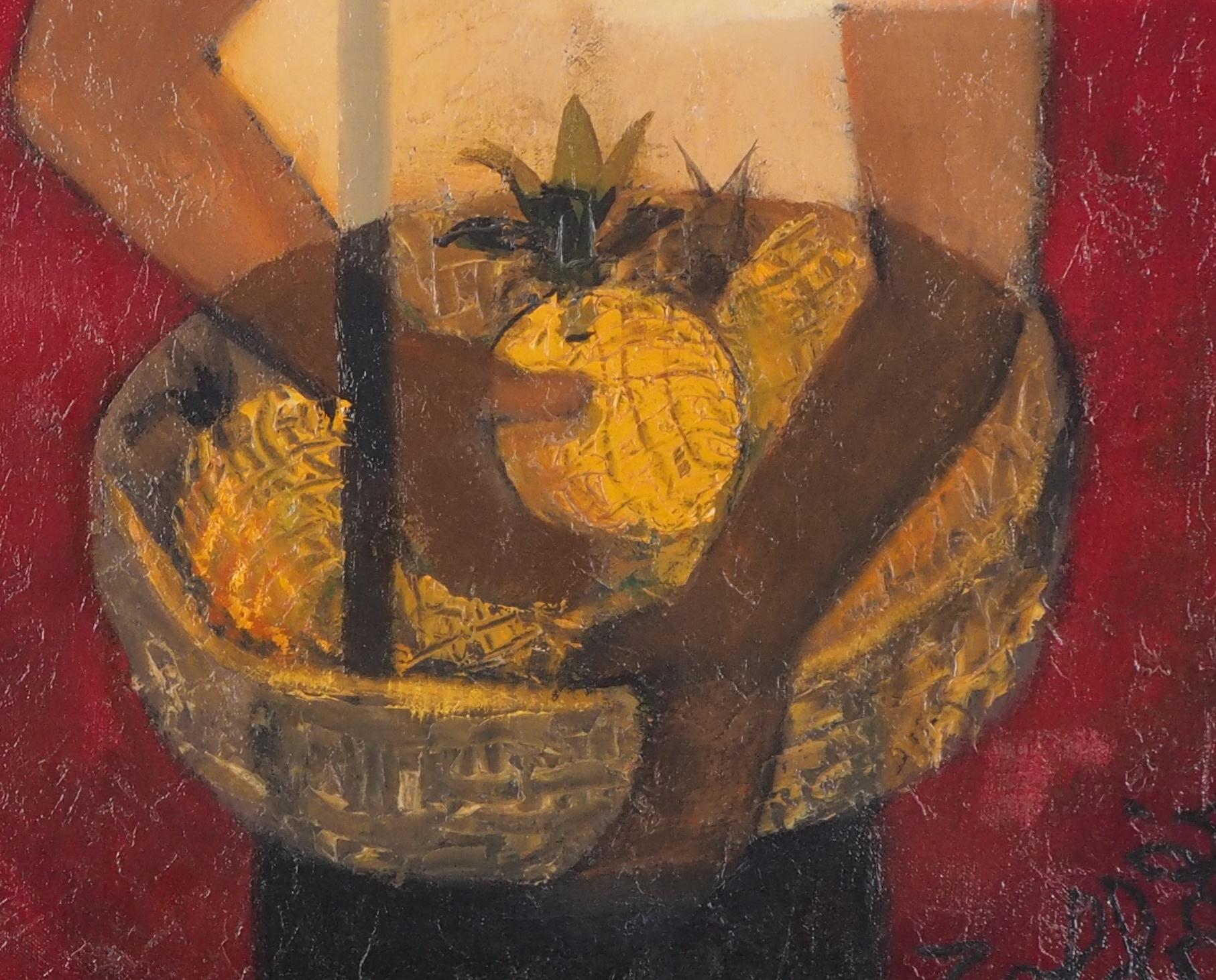 Louis Toffoli (1907-1999)
Brazil : Man with Pineapple

Original oil painting
Signed bottom right
On canvas 55 x 38 cm (c. 22 x 15 inch)
Presented in a golden wood frame 70 x 51 cm (c. 28 x 20 inch) 
Titled on the back

Excellent condition, light