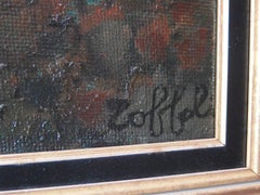 Spain, Aragon : Old Street of Ibdes - Peinture à l'huile originale, signée