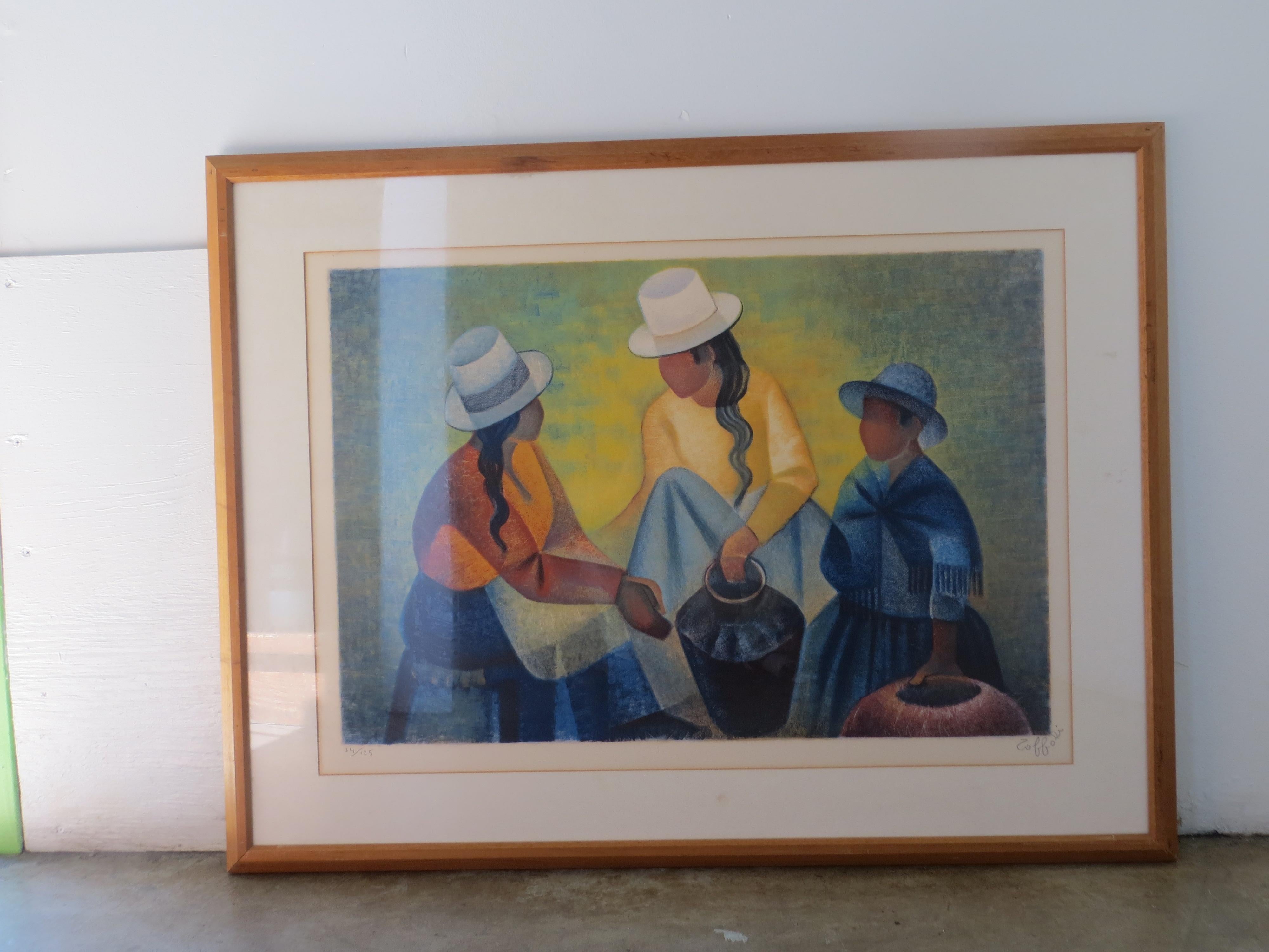 Femmes à la Potiche de Toffoli - Print de Louis Toffoli