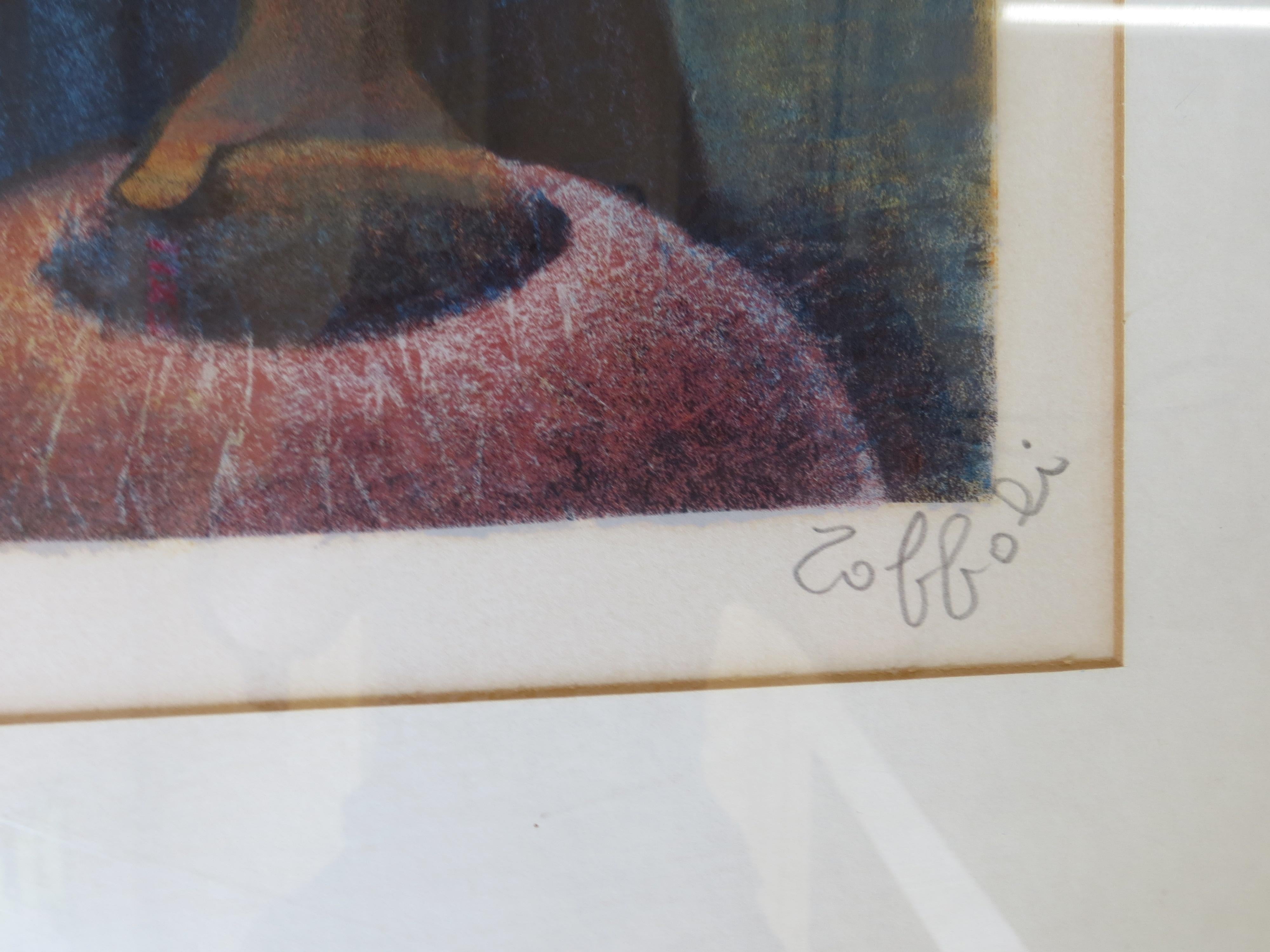 Femmes à la Potiche de Toffoli - Gris Figurative Print par Louis Toffoli