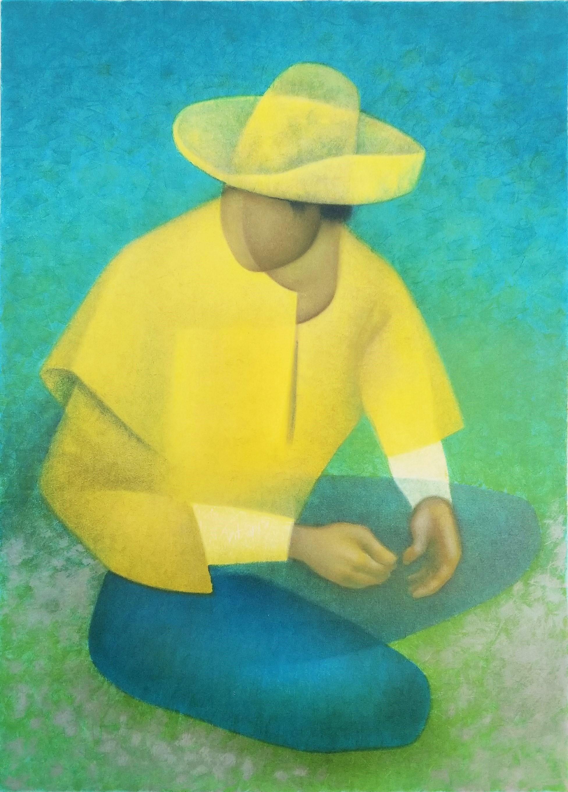 Figurative Print Louis Toffoli - Le Mexicain (Le Gilet Jaune) The Mexican (The Yellow Gest) /// Contemporary Art